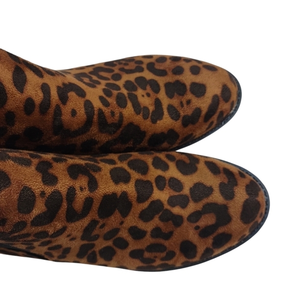 MaxMuxun Boots Women's Leopard Print Faux Suede Boots Size 6 NWOT - Picture 5 of 8